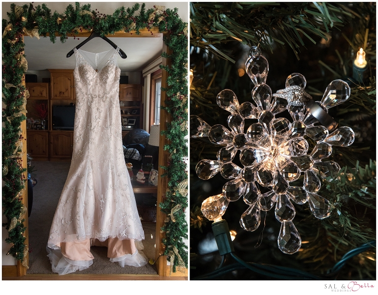 winter champagne bridal gown